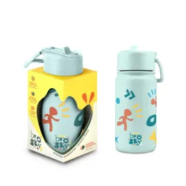 brosky-pattern-stalowa-butelka-na-wode-w-kolorze-mietowym-450ml