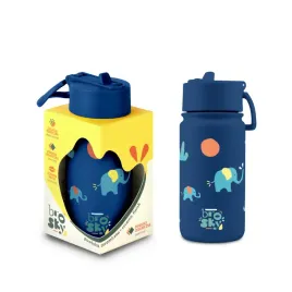 brosky-kids-ciemnoniebieska-butelka-na-wode-dla-dzieci-w-sloniki-450ml