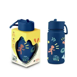 brosky-pattern-stalowa-butelka-na-wode-w-kolorze-ciemnoniebieskim-450ml
