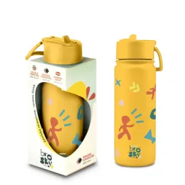 brosky-pattern-stalowa-butelka-na-wode-w-kolorze-zoltym-550ml