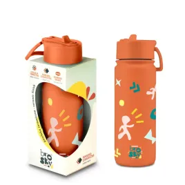 brosky-pattern-stalowa-butelka-na-wode-w-kolorze-ceglanym-550ml
