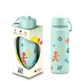 brosky-pattern-stalowa-butelka-na-wode-w-kolorze-mietowym-550ml