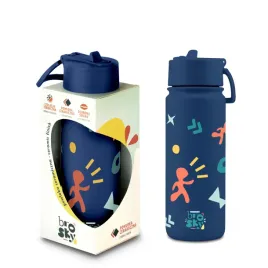brosky-pattern-stalowa-butelka-na-wode-w-kolorze-ciemnoniebieskim-550ml