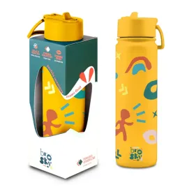 brosky-pattern-stalowa-butelka-na-wode-w-kolorze-zoltym-680ml