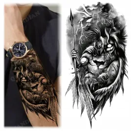 tatuaz-zmywalny-tymczasowy-wodny-mroczny-spartan-z-wlocznia