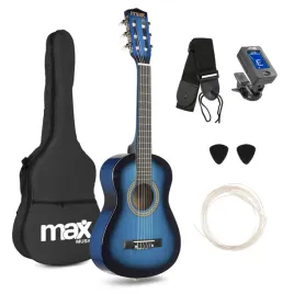 gitara-klasyczna-1-4-dla-dziecka-niebieska-soloart-max-akcesoria