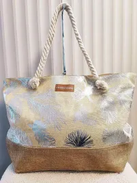 torba-shopper-plazowa-bezowa-ze-srebrnym-w-liscie