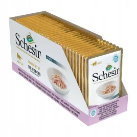 schesir-karma-mokra-dla-kotow-tunczyk-z-kurczakiem-i-szynka-zestaw-30x50g