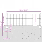 plot-z-5-slupkami-szary-04x10-m-stalowy-stan-nowy-wysokosc-0-4-m