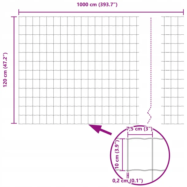 szary-plot-euro-1-2x10-m-stal-producent-vidaxl