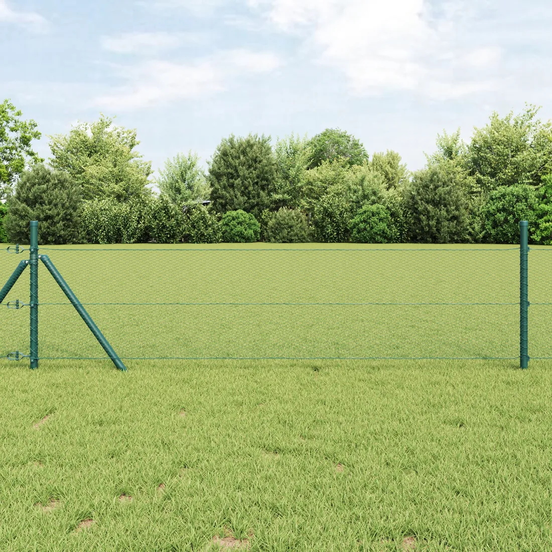 plot-heksagonalny-zielony-1x50-m-stal