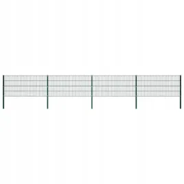 panel-ogrodzeniowy-ze-slupkami-zelazny-68-x-08-m-zielony