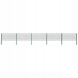 panel-ogrodzeniowy-ze-slupkami-zelazny-85-x-08-m-zielony