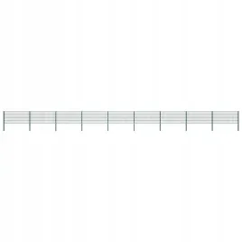 panel-ogrodzeniowy-ze-slupkami-zelazny-153-x-08-m-zielony