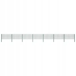 panel-ogrodzeniowy-ze-slupkami-zelazny-119-x-08-m-zielony