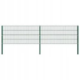 panel-ogrodzeniowy-ze-slupkami-zelazny-34-x-08-m-zielony