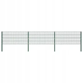 panel-ogrodzeniowy-ze-slupkami-zelazny-51-x-08-m-zielony