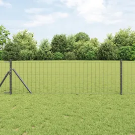 ogrodzenie-euro-z-13-slupkami-0-6x50-m-ze-stali-ocynkowanej-szare