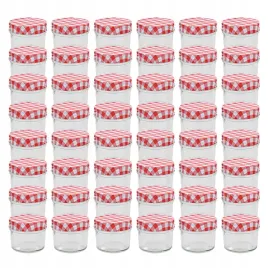 szklane-sloiki-na-dzem-bialo-czerwone-pokrywki