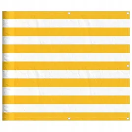 parawan-balkonowy-w-zolte-i-biale-paski-90x1000-cm