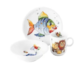 zestaw-dzieciecy-3-el-talerz-miska-kubek-wildlife-porcelana-seltmann