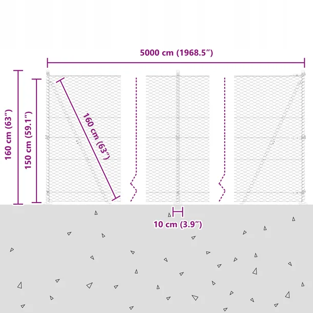 plot-heksagonalny-1-5x50-m-ze-stali-ocynkowanej-kolor-szary-stan-nowy