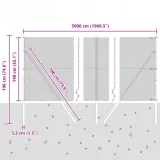 plot-heksagonalny-szary-1-4x50-m-stal-stan-nowy-producent-vidaxl