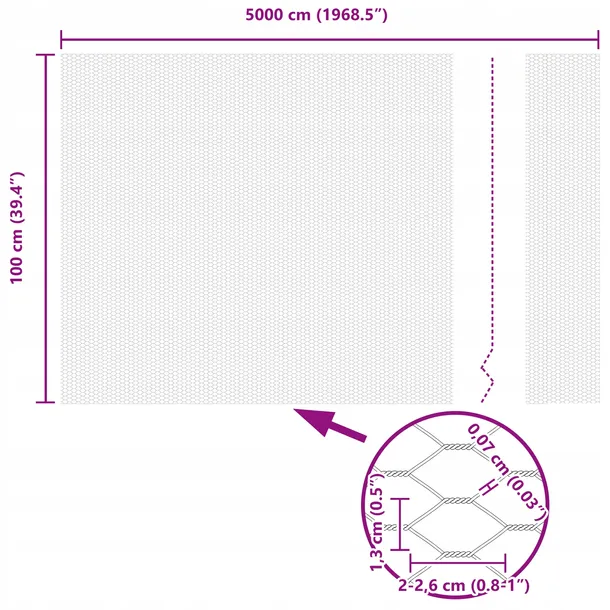 plot-heksagonalny-zielony-1x50-m-stal-producent-vidaxl