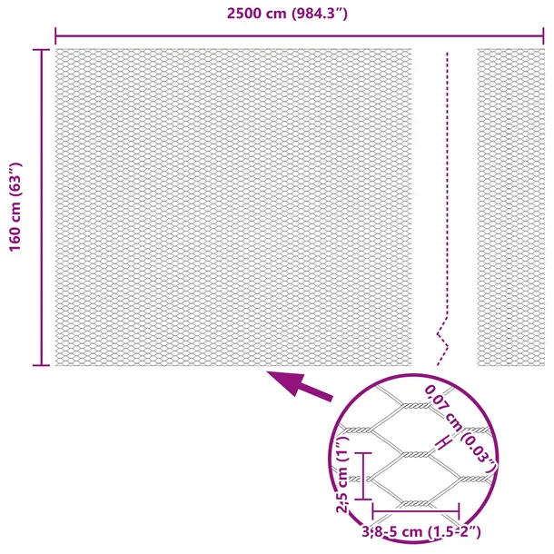 heksagonalny-plot-szary-1-6x25-m-stal-producent-vidaxl