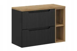 comad-nova-black-szafka-60-cm-wiszaca-z-polkami-dab-i-blatem-dab-80-cm