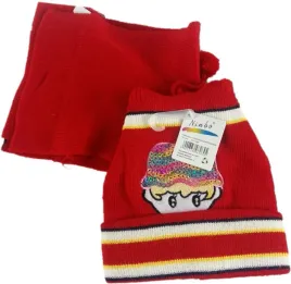 dzieciecy-komplet-2-czesciowy-czapka-i-szalik-czerwony-z-chlopcem