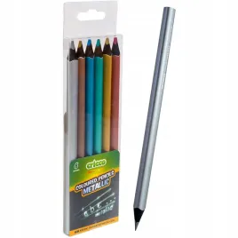 kredki-olowkowe-trojkatne-metaliczne-jumbo-cricco-6-kolorow-czarne-drewno