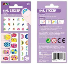 naklejki-na-paznokcie-kwiat-brokat