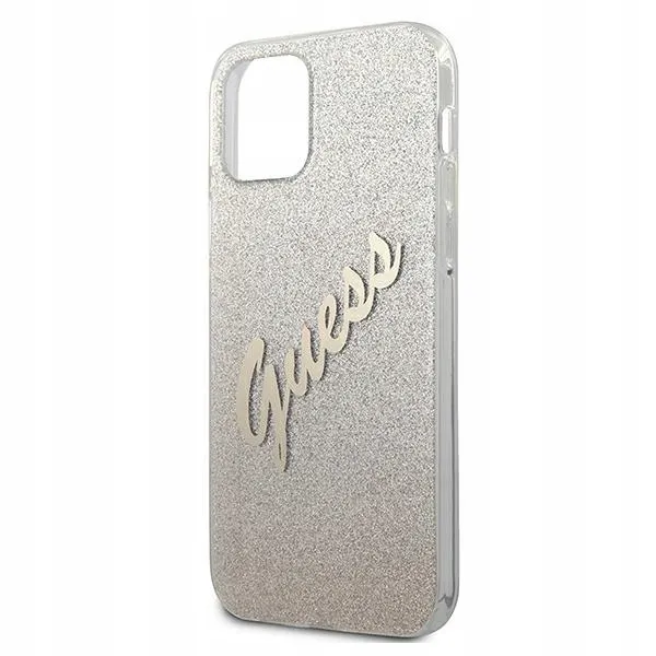 guess-etui-hardcase-do-iphone-12-mini-54-zloty-glitter-gradient-script-material-tworzywo-sztuczne