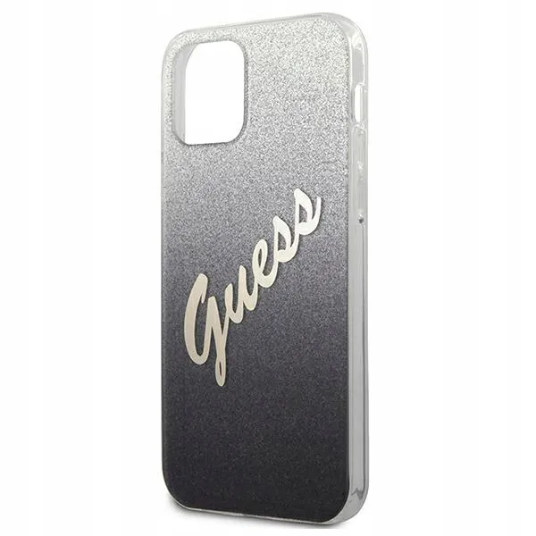 guess-etui-hard-case-do-iphone-12-mini-54-glitter-gradient-script-material-tworzywo-sztuczne