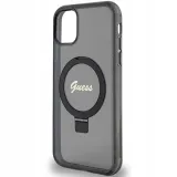 guess-etui-hardcase-do-iphone-11-xr-6-1-ring-stand-script-glitter-material-tworzywo-sztuczne