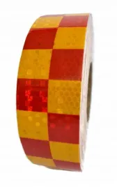 tasma-odblaskowa-plaster-miodu-zolta-szachownica-czerwono-zolta