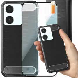 etui-pancerne-karbon-do-realme-note-60-czarne-ochronne-case-szklo-9h