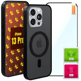 etui-do-apple-iphone-13-pro-czarne-matowe-magmatt-wzmacniane-szklo-9h