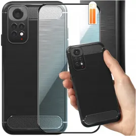 etui-pancerne-karbon-do-redmi-note-11-11s-czarne-ochronne-szklo-9h
