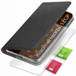 etui-z-klapka-do-xiaomi-redmi-12c-redmi-11a-poco-c55-czarne-szklo-9h