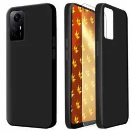 etui-do-xiaomi-redmi-note-12s-4g-czarne-matowe-slim-silikon-szklo-9h