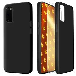 etui-do-samsung-galaxy-s20-czarne-matowe-obudowa-slim-silikon-szklo