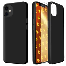etui-do-apple-iphone-11-czarne-matowe-obudowa-slim-silikon-szklo-9h