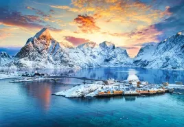 puzzle-1000-ukladanka-krajobraz-widok-gory-lofoty-norwegia-zima-9-castor