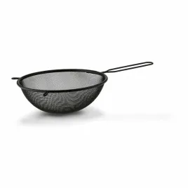 sitko-kuchenne-z-raczka-czarne-okragle-20-cm