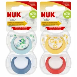 nuk-739734-smoczek-uspokajajacy-star-18-36m-2-szt