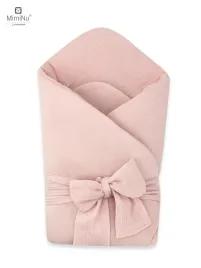 kieczmerski-rozek-niemowlecy-z-kokarda-muslin-bawelna-100percent-pudrowy-roz