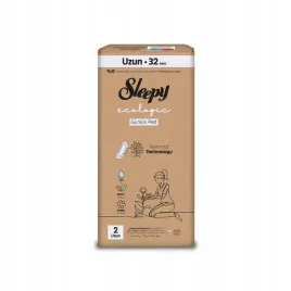 podpaski-higieniczne-sleepy-bez-skrzydelek-eko-long-dlugie-32szt