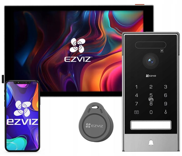﻿Wideodomofon WiFi HP7 PRO EZVIZ 4K Furtka Brama Rozpoznanie Dłoni 2-Żyłowy